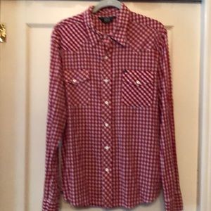 Salt Valley Western red gingham shirt